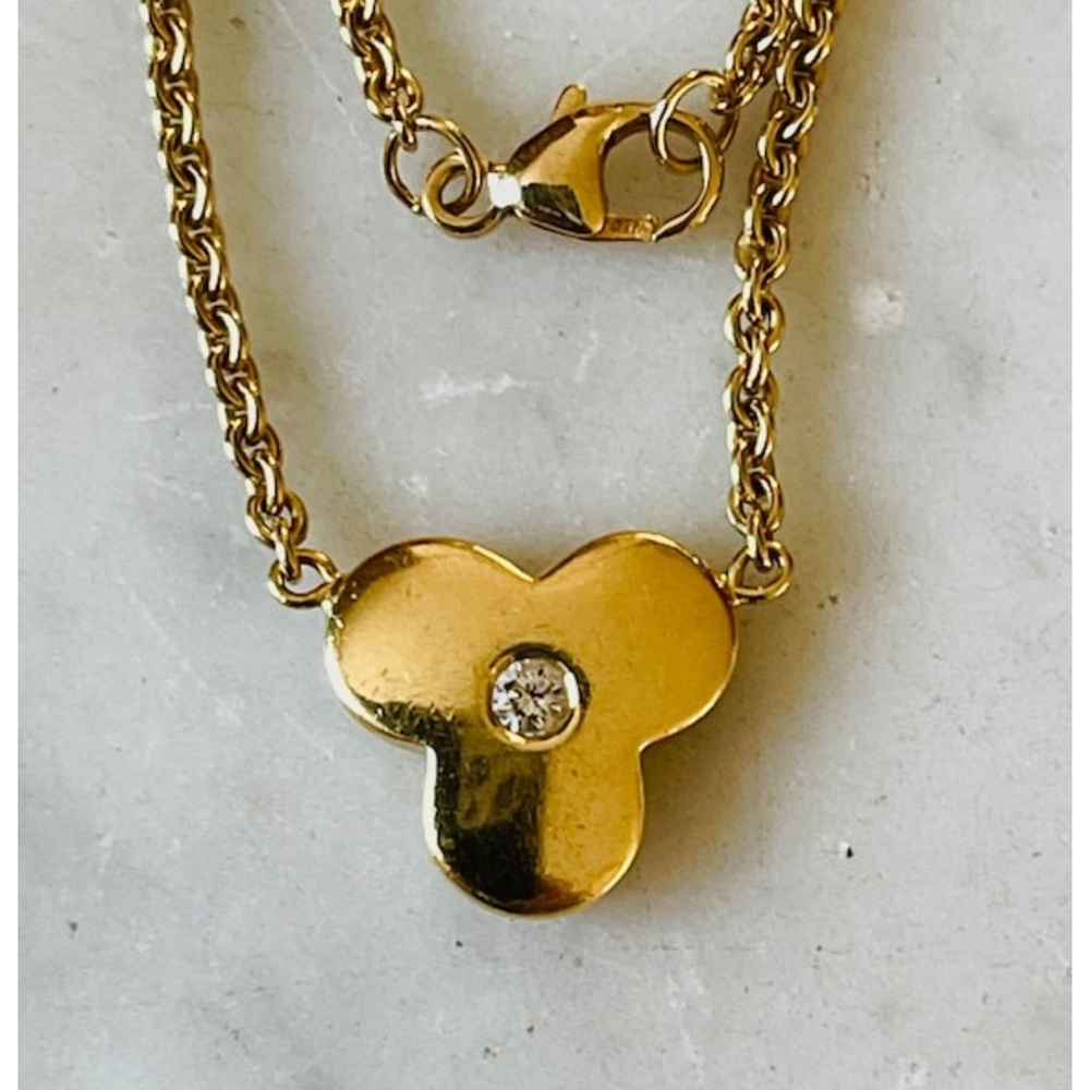 18k Diamond Clover Necklace